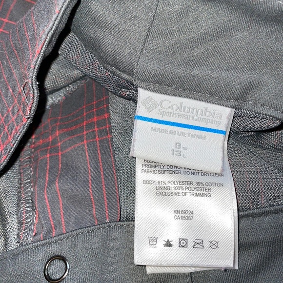 Columbia Long Shorts Printed Nylon, Size 8w 13L - Picture 8 of 13